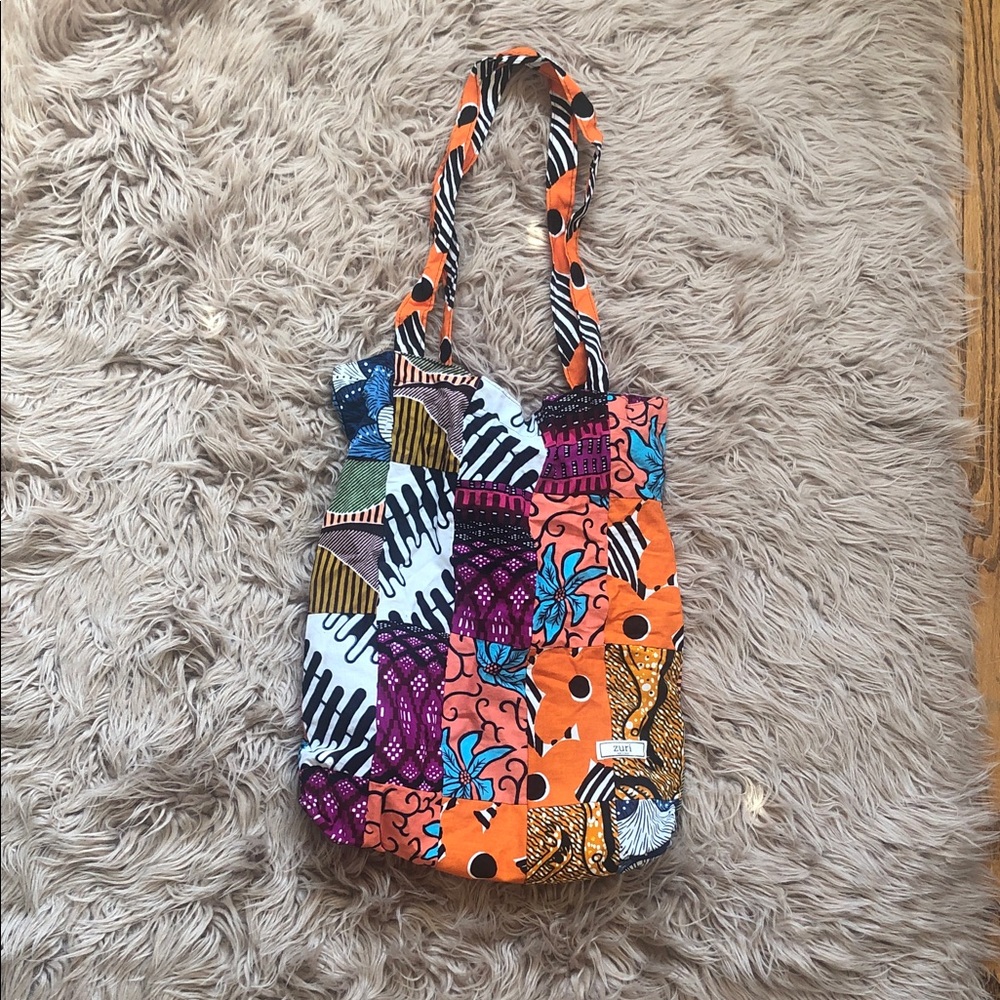 Vibrant Patchwork Tote Bag